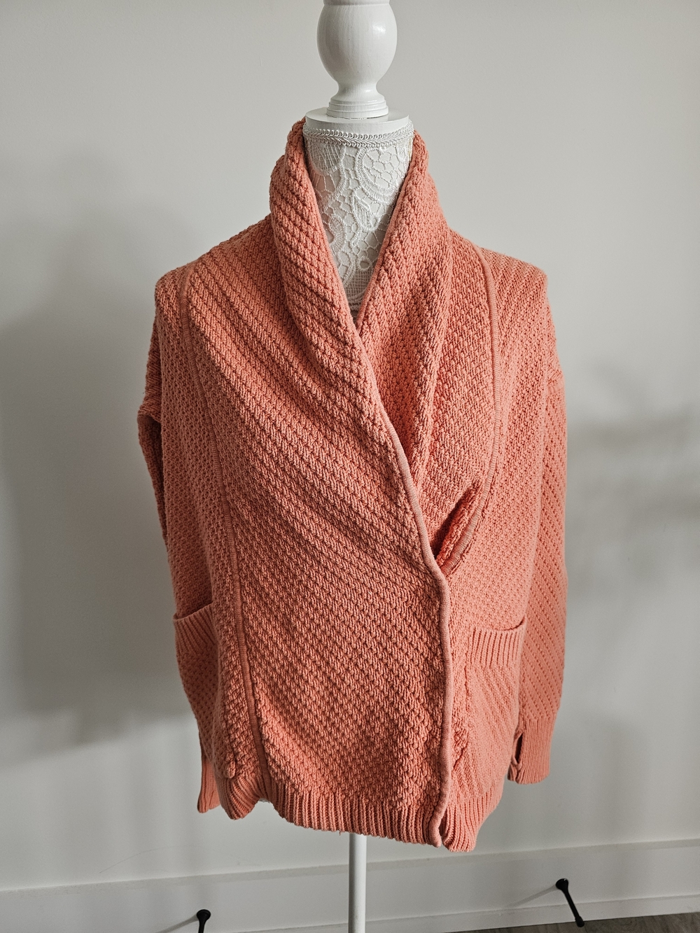 lululemon athletica Coral Textured Shawl-Collar Cardigan